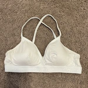 Calvin Klein Baby Blue Bralette with Padding, size medium.
